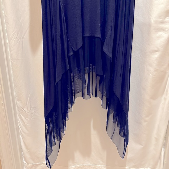 NWT BCBGMAXAZRIA “TIFFANY” ELEGANT DARK NAVY BLUE LONG SLEEVE DRESS - Large - Picture 7 of 10